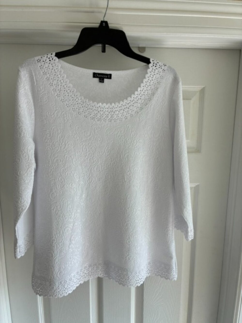 Pure White Granny tunic, size Large in great condition